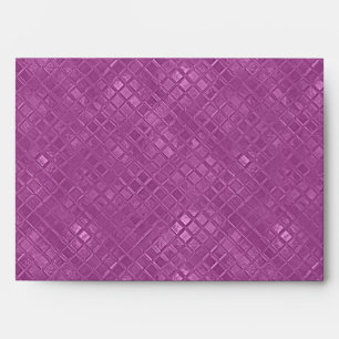 Enveloppe Motif diamant abstrait métallisé violet 