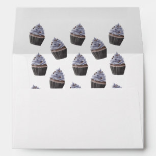 Enveloppe Motif d'illustration Blueberry Cupcake