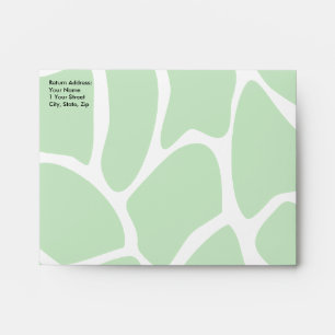Enveloppe Motif d'impression de girafe en vert de jungle
