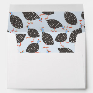 Enveloppe Motif d'oiseaux de la tourte de Guinée