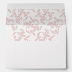 Enveloppe Motif d'ornement rose rococo élégant