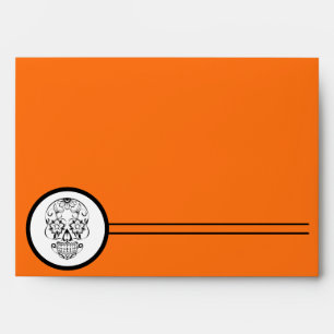 Enveloppe Motif du crâne d'Halloween