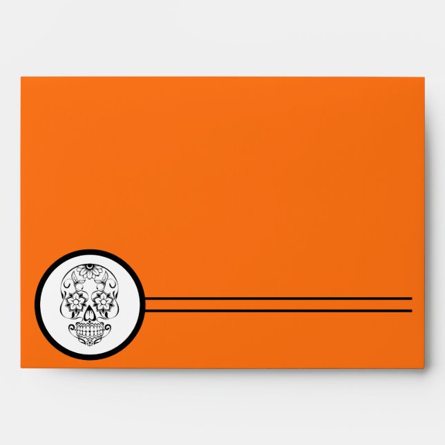 Enveloppe Motif du crâne d'Halloween (Devant)