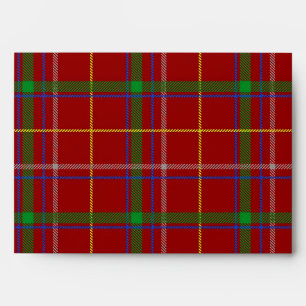 Enveloppe Motif écossais rouge écossais