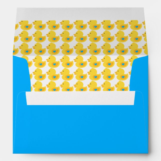 Enveloppe Motif en caoutchouc jaune et bleu (Dos (Bas))