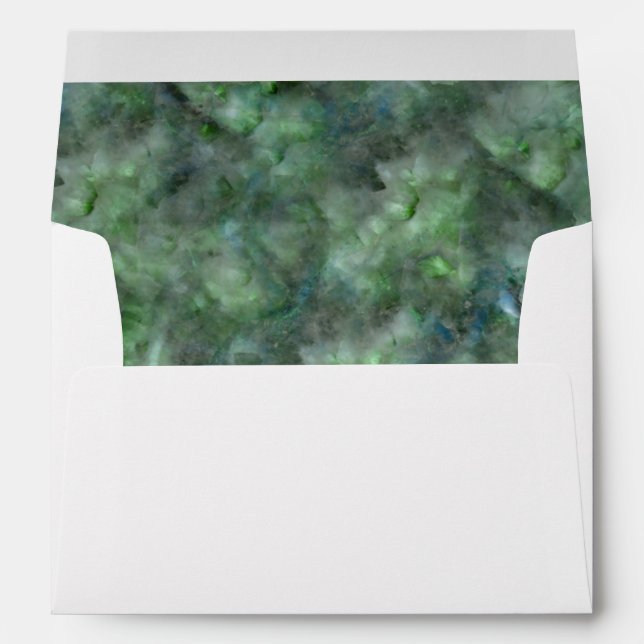 Enveloppe motif en granit de quartz vert Abstrait (Dos (Bas))