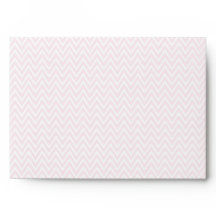 Enveloppe motif en zigzag rose et blanc doux