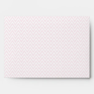 Enveloppe motif en zigzag rose et blanc doux