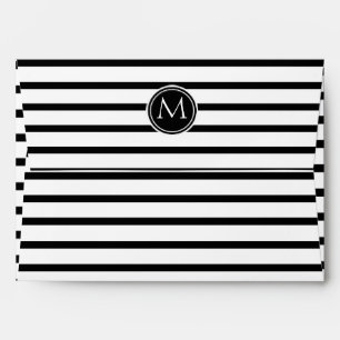 Enveloppe Motif et monogramme à bandes minces
