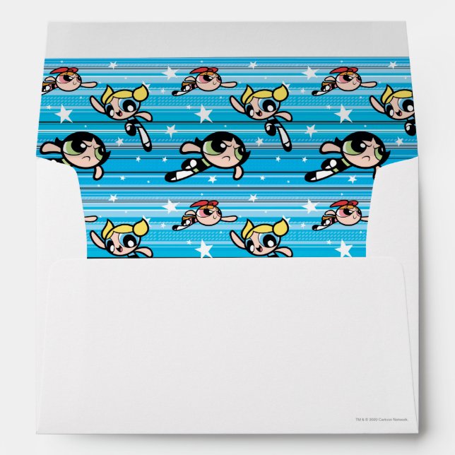 Enveloppe Motif étoilé Powerpuff Girls (Dos (Bas))