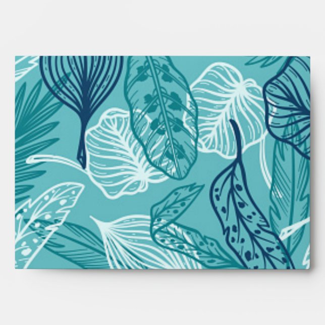 Enveloppe motif feuille (Devant)