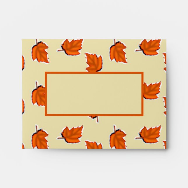 Enveloppe motif feuille Brown sèche (Devant)