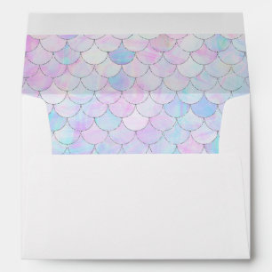 Enveloppe Motif fin de sirène pourpre