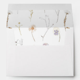 Enveloppe motif fleur sauvage