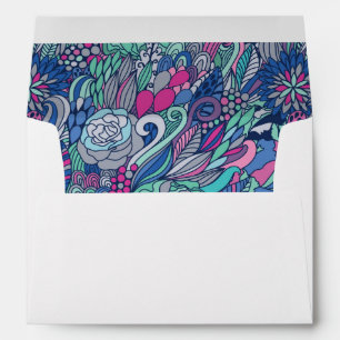 Enveloppe Motif floral coloré par Doodle