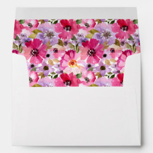 Enveloppe Motif floral d'aquarelle d'été