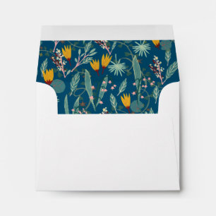 Enveloppe Motif Floral Nuit Jardin Élégant Personnalisé Chic