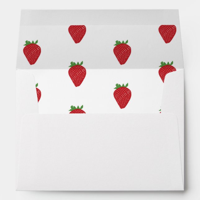 Enveloppe Motif fraise (Dos (Bas))