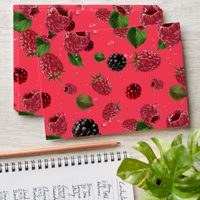 Enveloppe Motif framboise (Stacked)