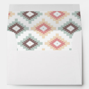 Enveloppe motif géométrique de style aztèque