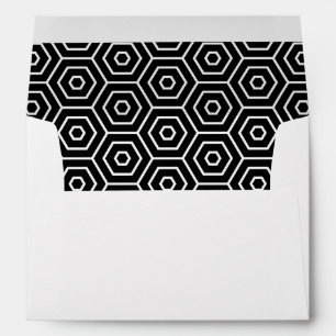 Enveloppe motif géométrique de texture hexagonale