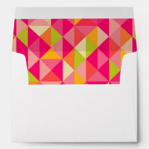 Enveloppe motif géométrique triangulaire