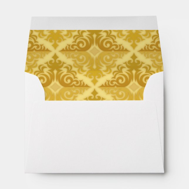 Enveloppe Motif Gold Ornate (Dos (Bas))