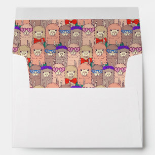Enveloppe Motif habillé à la mode de lama