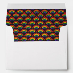 Enveloppe Motif Hearts & Rainbows