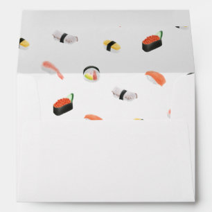 Enveloppe Motif japonais de sushi