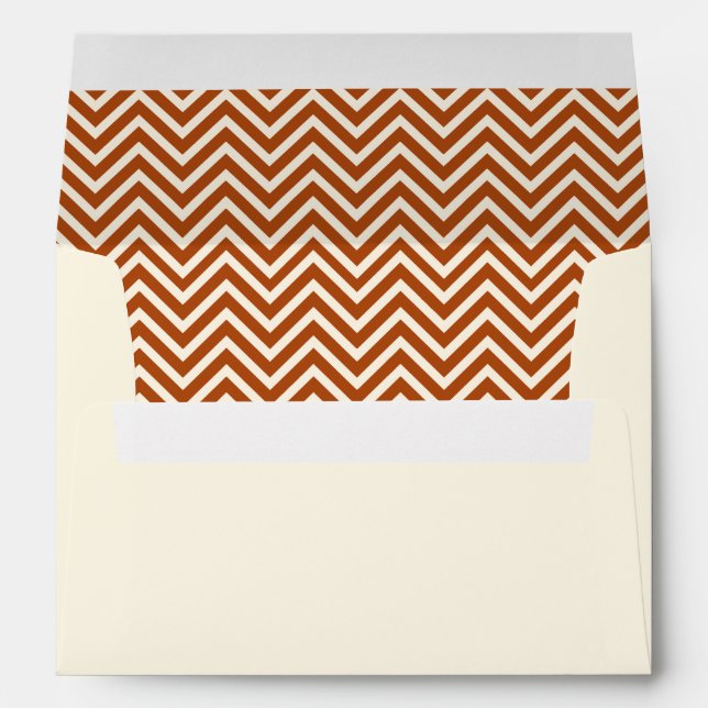 Enveloppe Motif Jaune orange Chevron (Dos (Bas))