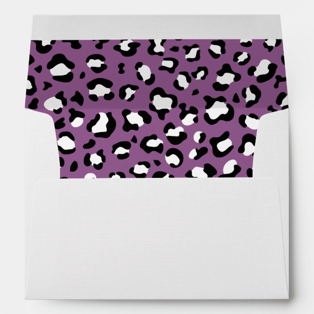 Enveloppe Motif léopard, Spots léopards, Leopard pourpre (Dos (Bas))