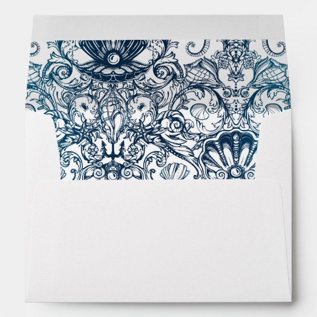 Enveloppe Motif maritime Vintage (Dos (Bas))