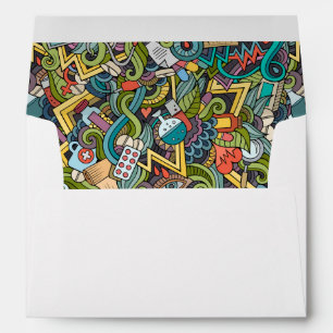 Enveloppe Motif Médicale d'icône d'art abstrait