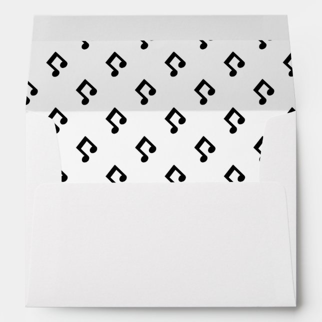 Enveloppe Motif Music Note (Dos (Bas))