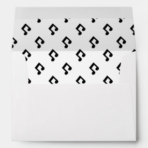 Enveloppe Motif Music Note