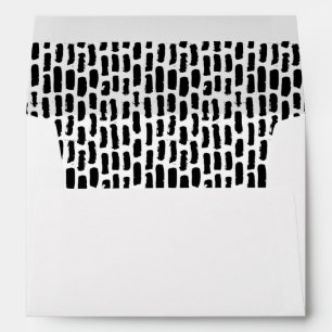 Enveloppe Motif noir de courses de brosse