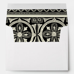 Enveloppe Motif noir et blanc de mandala par le studio de