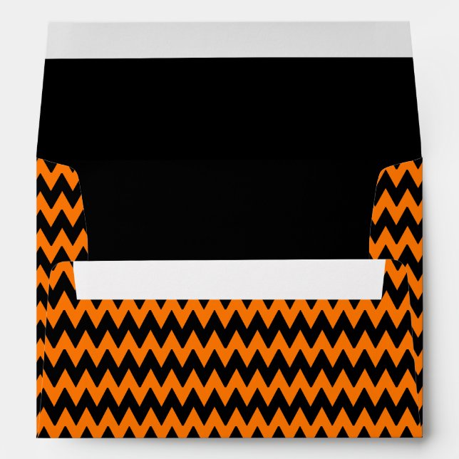 Enveloppe Motif noir orange Invitations de la fête d'Hallowe (Dos (Bas))