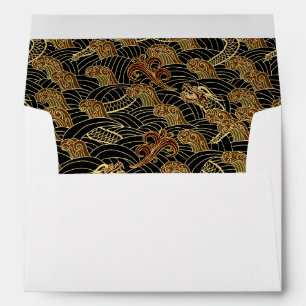 Enveloppe Motif oriental du dragon de mer