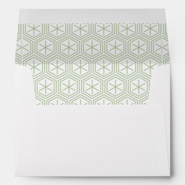 Enveloppe Motif papier japonais moderne (Dos (Bas))