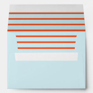 Enveloppe Motif Pastel Blue et Red Stripe
