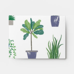 Enveloppe motif plante