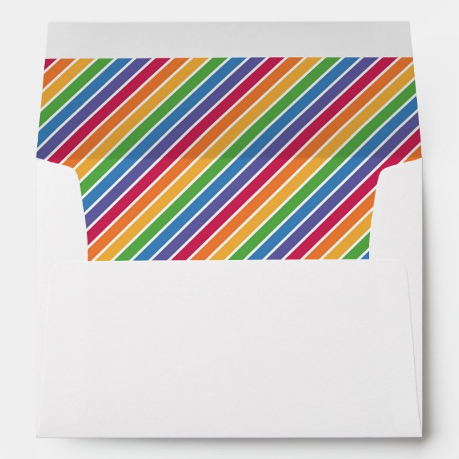 Enveloppe Motif Rainbow Stripes (Dos (Bas))