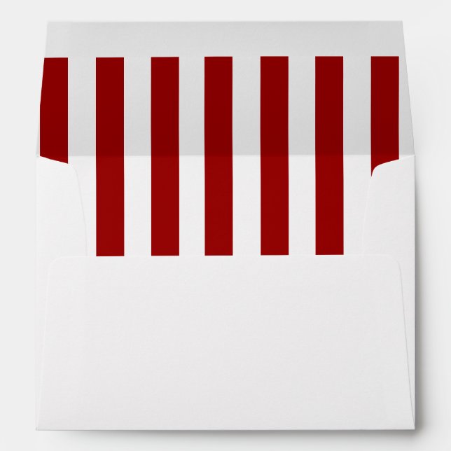 Enveloppe Motif Red White Stripes (Dos (Bas))