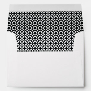 Enveloppe Motif Rétro Noir & Blanc (5) Rayures