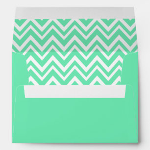 Enveloppe Motif Seafoam Mint Green Zigzgag
