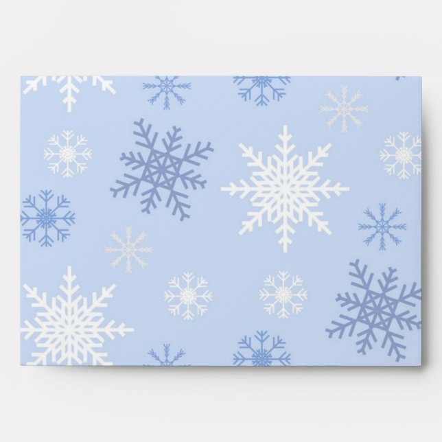Enveloppe Motif Snowflake (Devant)
