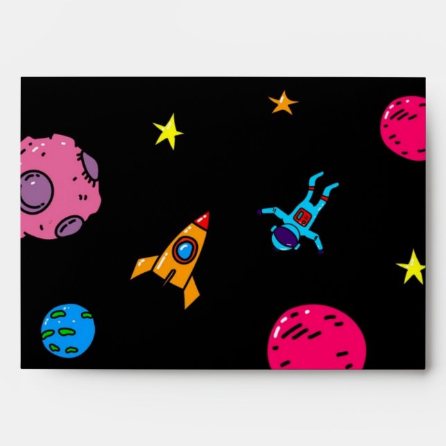 Enveloppe Motif spatial (Devant)