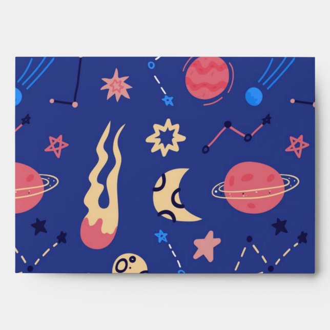 Enveloppe Motif spatial (Devant)